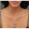 Image 2 : 14KT White Gold 1.00ctw Diamond Pendant With Chain