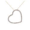 Image 2 : 10KT Yellow Gold 0.05ctw Diamond Heart Pendant With Chain