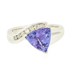 14KT White Gold 2.23ct Tanzanite and Diamond Ring