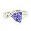 Image 1 : 14KT White Gold 2.23ct Tanzanite and Diamond Ring