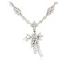 Image 2 : 14KT White Gold 3.82ctw Diamond Necklace