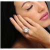 Image 1 : 18KT White Gold Pearl and Diamond Ring