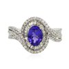 Image 1 : 14KT White Gold 1.03ct Tanzanite and Diamond Ring