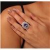 Image 1 : 14KT White Gold 5.56ct Tanzanite and Diamond Ring