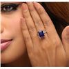 Image 1 : 14KT White Gold 5.67ct Tanzanite and Diamond Ring