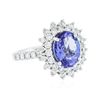 Image 2 : 14KT White Gold 2.72ct Tanzanite and Diamond Ring