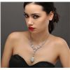 Image 2 : 18KT White Gold 29.11ct Opal and Diamond Necklace