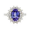 Image 1 : 14KT Two-Tone Gold 3.28ct Tanzanite and Diamond Ring