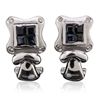Image 1 : 14KT White Gold Sapphire and Diamond Earrings