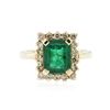 Image 1 : 14KT Yellow Gold 2.50ct Emerald and Diamond Ring