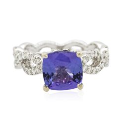 18KT White Gold 2.98ct Tanzanite and Diamond Ring