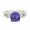 Image 1 : 18KT White Gold 2.98ct Tanzanite and Diamond Ring