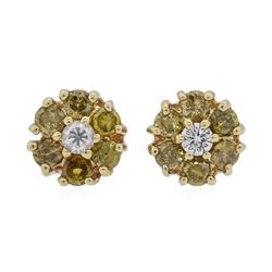 14KT Yellow Gold 0.42ctw Diamond Stud Earrings