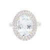 Image 1 : 14KT Two-Tone Gold 5.13ct Aquamarine and Diamond Ring
