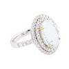 Image 2 : 14KT Two-Tone Gold 5.13ct Aquamarine and Diamond Ring