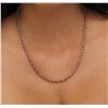 Image 2 : 14KT White Gold 14.30ctw Orange Sapphire and Diamond Necklace