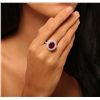 Image 1 : 14KT Two-Tone Gold 3.51ct Ruby and Diamond Ring