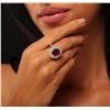 Image 2 : 14KT Two-Tone Gold 3.51ct Ruby and Diamond Ring