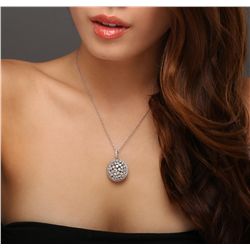 14KT White Gold 2.84ctw Diamond Pendant With Chain