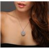 Image 1 : 14KT White Gold 2.84ctw Diamond Pendant With Chain