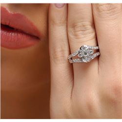 14KT White Gold 1.00ctw Diamond Ring