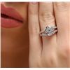 Image 1 : 14KT White Gold 1.00ctw Diamond Ring