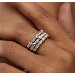 14KT Yellow, White, And Rose Gold 0.80ctw Diamond Rings