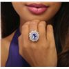 Image 2 : 14KT White Gold 3.44ct Tanzanite and Diamond Ring