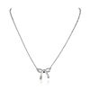 Image 1 : 14KT White Gold Bow Necklace