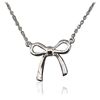 Image 2 : 14KT White Gold Bow Necklace