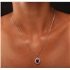 Image 2 : 14KT White and Yellow Gold 2.56ct Ruby and Diamond Pendant