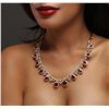 Image 2 : 14KT Yellow Gold 16.12ctw Ruby and Diamond Necklace