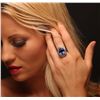 Image 1 : 14KT White Gold 14.33ct GIA Cert Tanzanite and Diamond Ring
