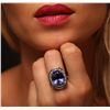 Image 2 : 14KT White Gold 14.33ct GIA Cert Tanzanite and Diamond Ring