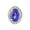 Image 3 : 14KT White Gold 14.33ct GIA Cert Tanzanite and Diamond Ring
