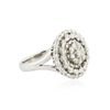 Image 4 : 14KT White Gold 1.28ctw Brilliant Cut Diamond Ring
