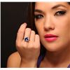 Image 2 : 14KT White and Yellow Gold 4.14ct Tanzanite and Diamond Ring