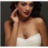 Image 2 : 14KT White Gold 3.39ct Tanzanite and Diamond Pendant with Chain