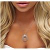 Image 1 : 14KT White Gold 0.90ctw Diamond Pendant With Chain