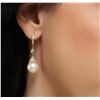 Image 1 : 14KT Yellow Gold Pearl and Diamond Earrings