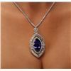 Image 2 : 18KT White Gold 33.29ct Tanzanite and Diamond Necklace