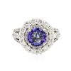 Image 1 : 14KT White Gold 2.27ct Tanzanite and Diamond Ring