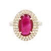 Image 1 : 14KT Yellow Gold 3.26ct Ruby and Diamond Ring