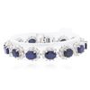 Image 3 : 14KT White Gold 30.16ctw Sapphire and Diamond Bracelet