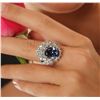 Image 1 : 14KT White Gold 6.74ct Tanzanite and Diamond Ring