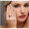 Image 2 : 14KT White Gold 3.99ct Tanzanite and Diamond Ring