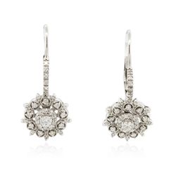 14KT White Gold 1.04ctw Diamond Earrings