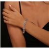 Image 1 : 14KT White Gold 5.81ctw Tanzanite and Diamond Bracelet