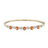 Image 3 : 14KT Yellow Gold 2.26ctw Sapphire and Diamond Bangle Bracelet