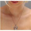 Image 2 : 14KT Two-Tone Gold 0.45ctw Diamond Pendant With Chain